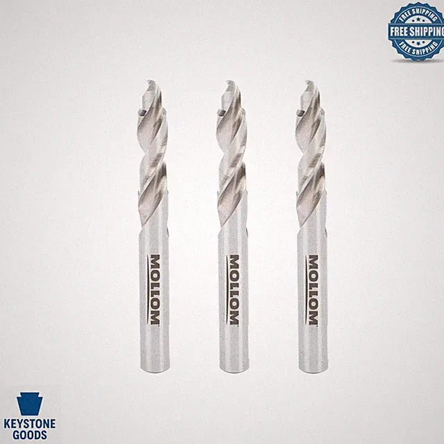 3-Piece Stepped Pilot Drill Bits Set for Metal, Wood & Plastic - Durable Stee...