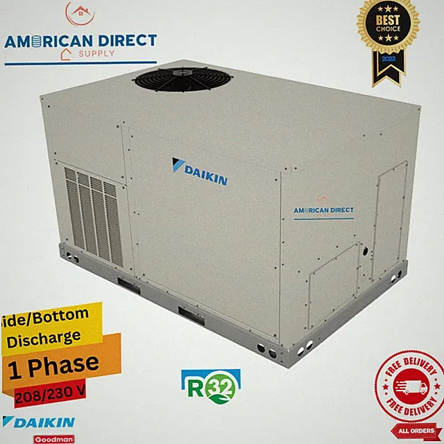3 Ton Daikin Package Unit Light Commercial Air Conditioner R32 230/1