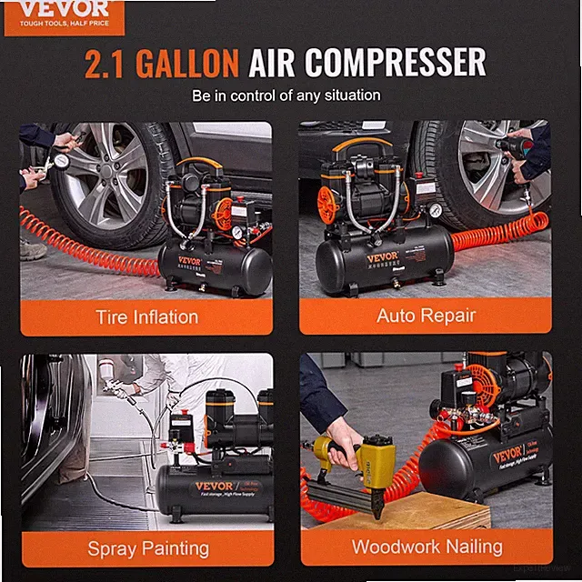 Air Compressor 2.1 Gallon 900W - Ultra Quiet Oil Free