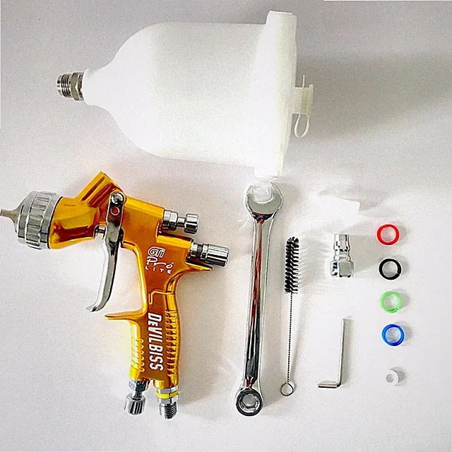 Air Powered Paint Spray Gun for Automotive Refinishing and Metal Surfaces