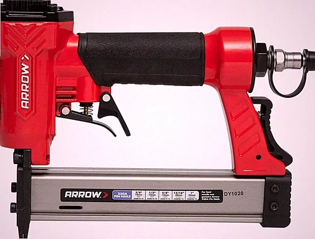 Arrow PT23G 23 Gauge Compact Pneumatic Pin Nail Gun, Oil-Free, Fits 3/8”, 1/2”