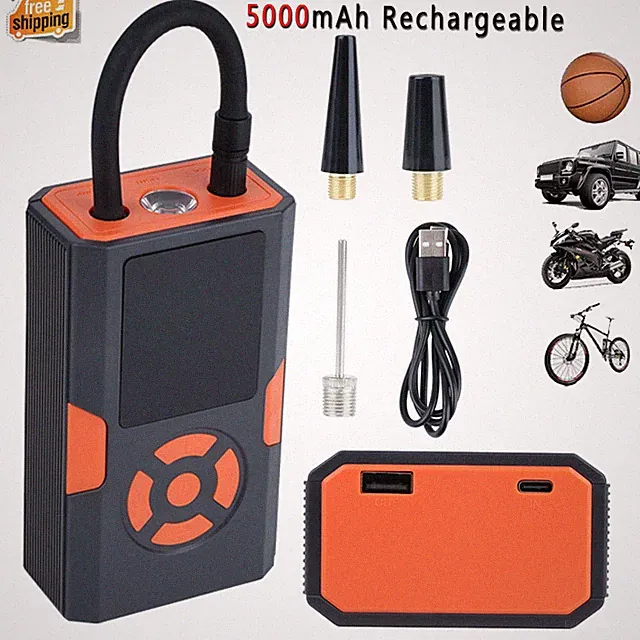 Car Jump Starter Air Pump Portable Air Compressor Multi-function Tire Inflator