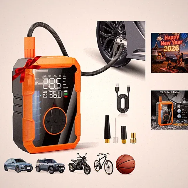 Compact 150 PSI Tire Compressor with USB Charging - Perfect for Emergencies