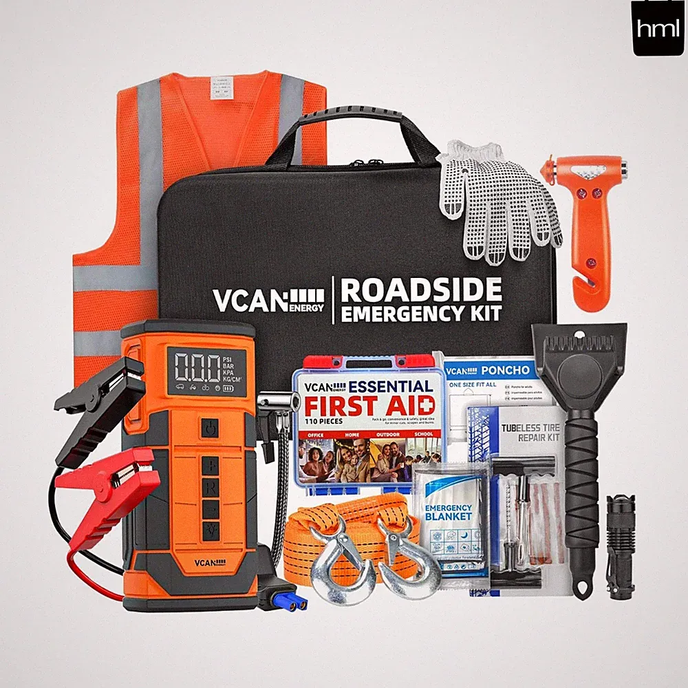 Compact Jump Starter & Air Compressor: Ultimate Roadside Emergency Kit