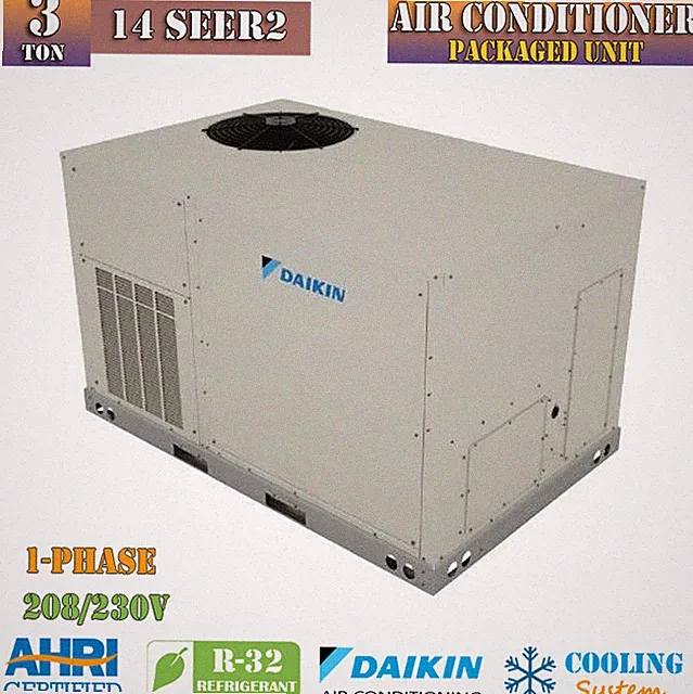 Daikin 3 Ton 14 SEER2 Commercial Air Conditioner Package Unit 208/230V 1-Ph R32