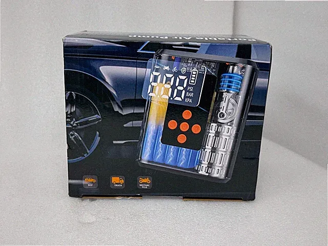 PORTABLE 3200mAh JUMP STARTER & 4000A PEAK 200PSI TIRE INFLATOR AIR COMPRESSOR