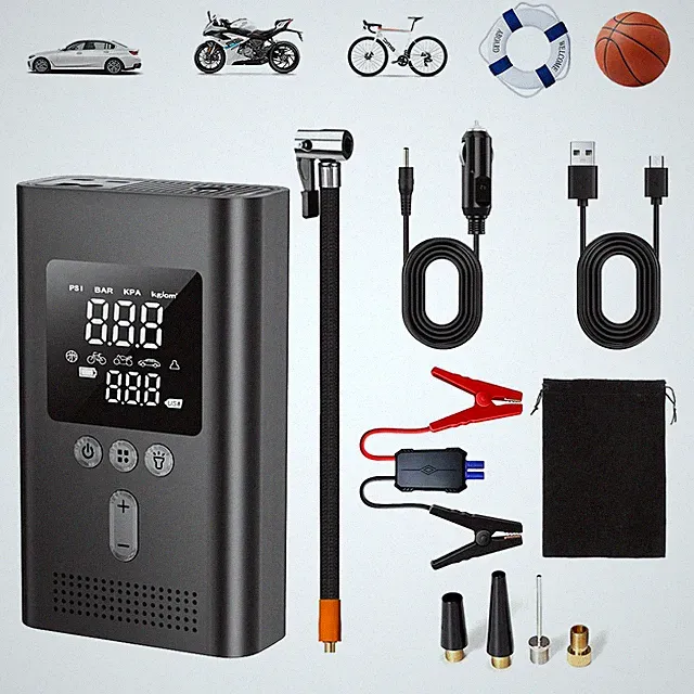 Portable Car Jump Starter with Air Compressor,150PSI Digital Tire Inflator