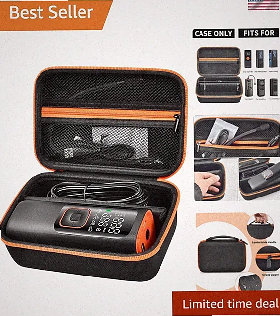Shockproof & Splash-Proof Storage Case for Tire Inflators - Fits Multiple Brands
