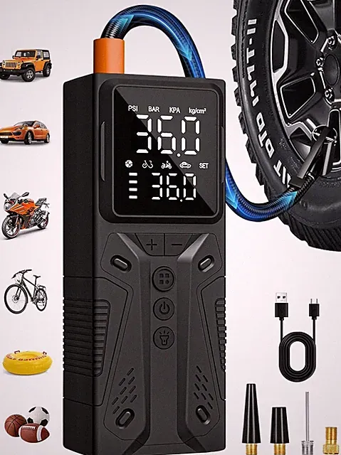 Tire Inflator Portable Air Compressor, High-Speed 150PSI Cordless Air Pump for C